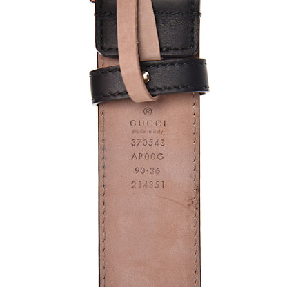 Gucci Calfskin Interlocking G 37mm Belt 90 36 Black 4 of 8