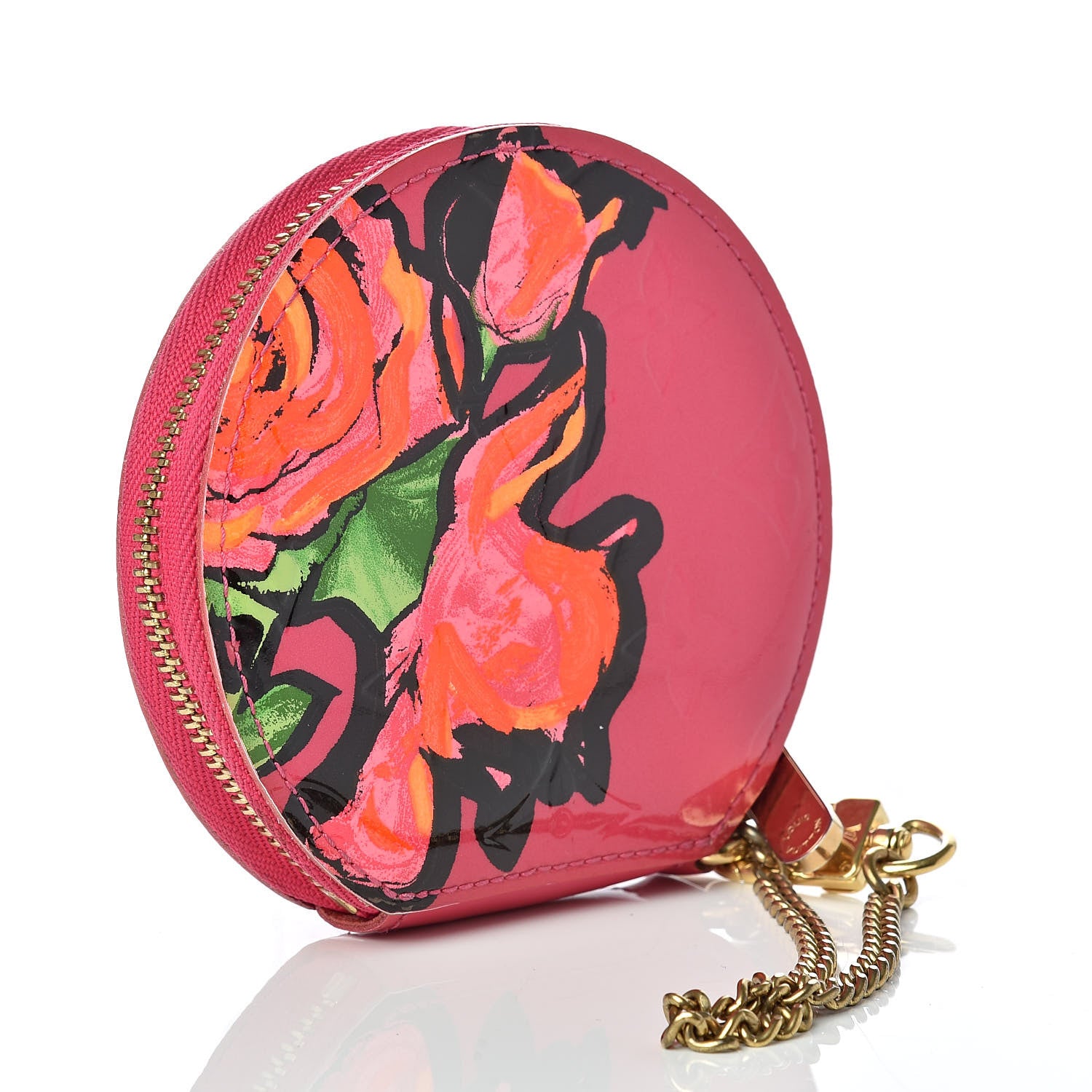 Louis Vuitton Vernis Roses Chapeau Coin Purse Rose Pop 3 of 10