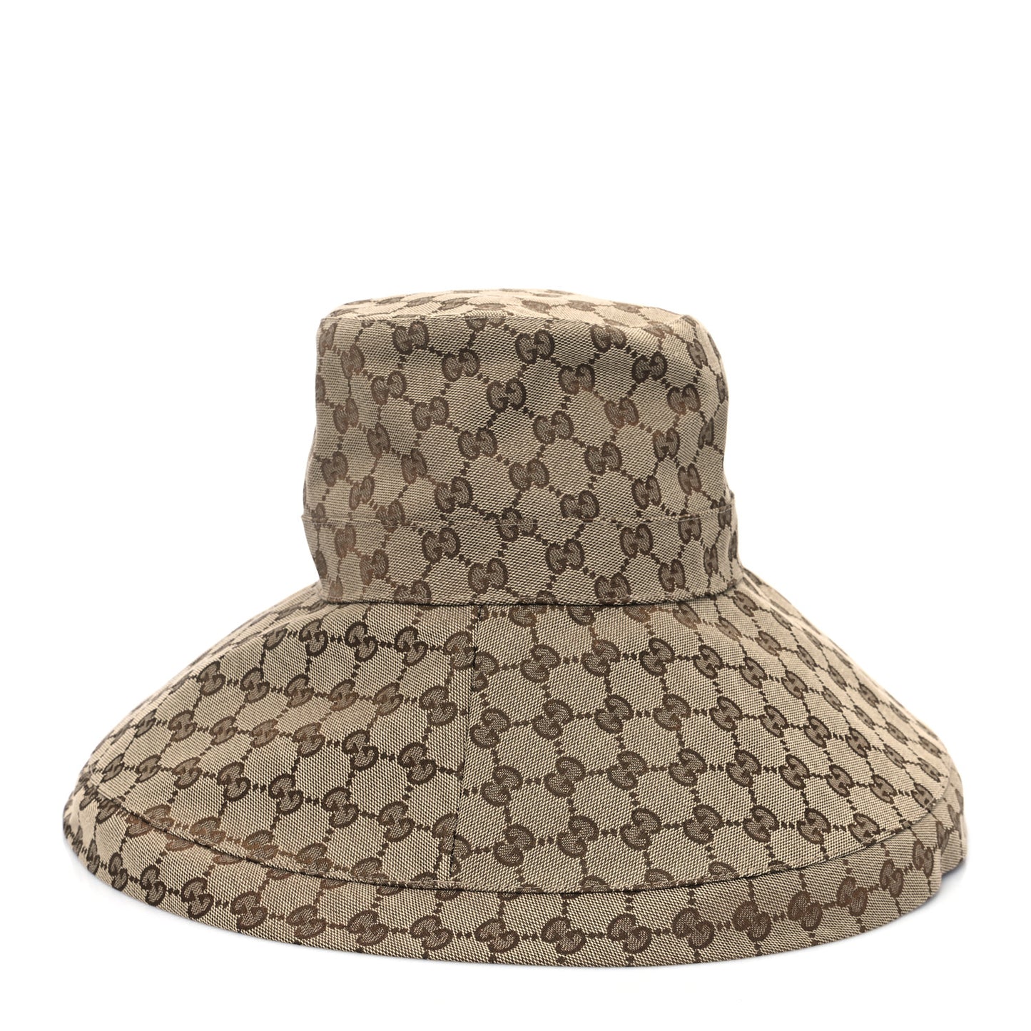 Monogram Wide Brim Hat L Beige
