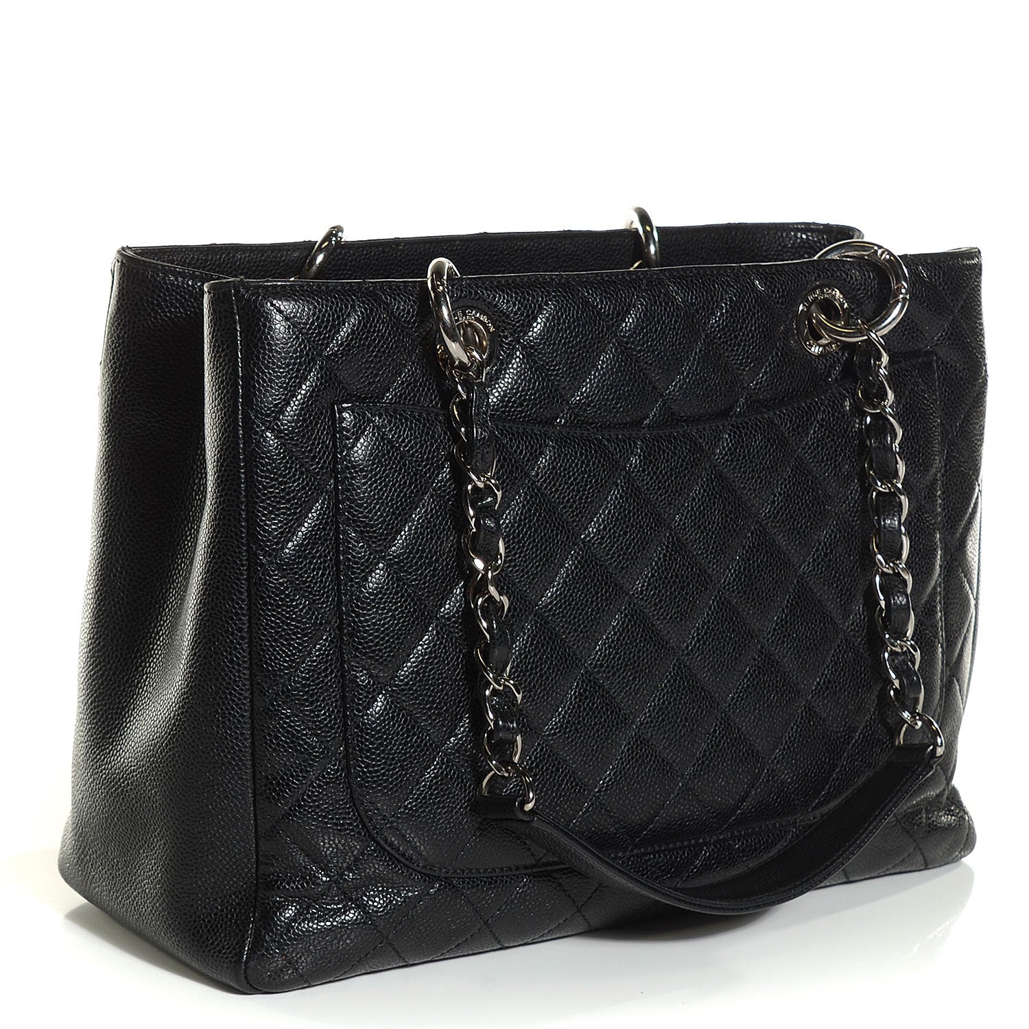 Chanel Caviar Quilted Grand Shopping Tote GST Black 3 of 8