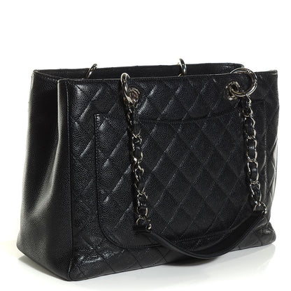 Chanel Caviar Quilted Grand Shopping Tote GST Black 3 of 8
