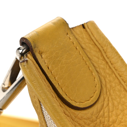 Hermes Toile Taurillon Clemence Evelyne III GM Jaune 13 of 14