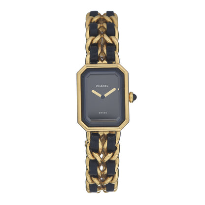 Chanel Stainless Steel Lambskin 20mm Chain Premiere Quartz Watch Gold L 1 of 4