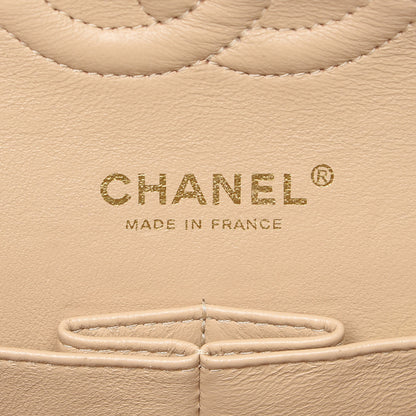 Chanel Caviar Quilted Medium Double Flap Beige Clair 10 of 13