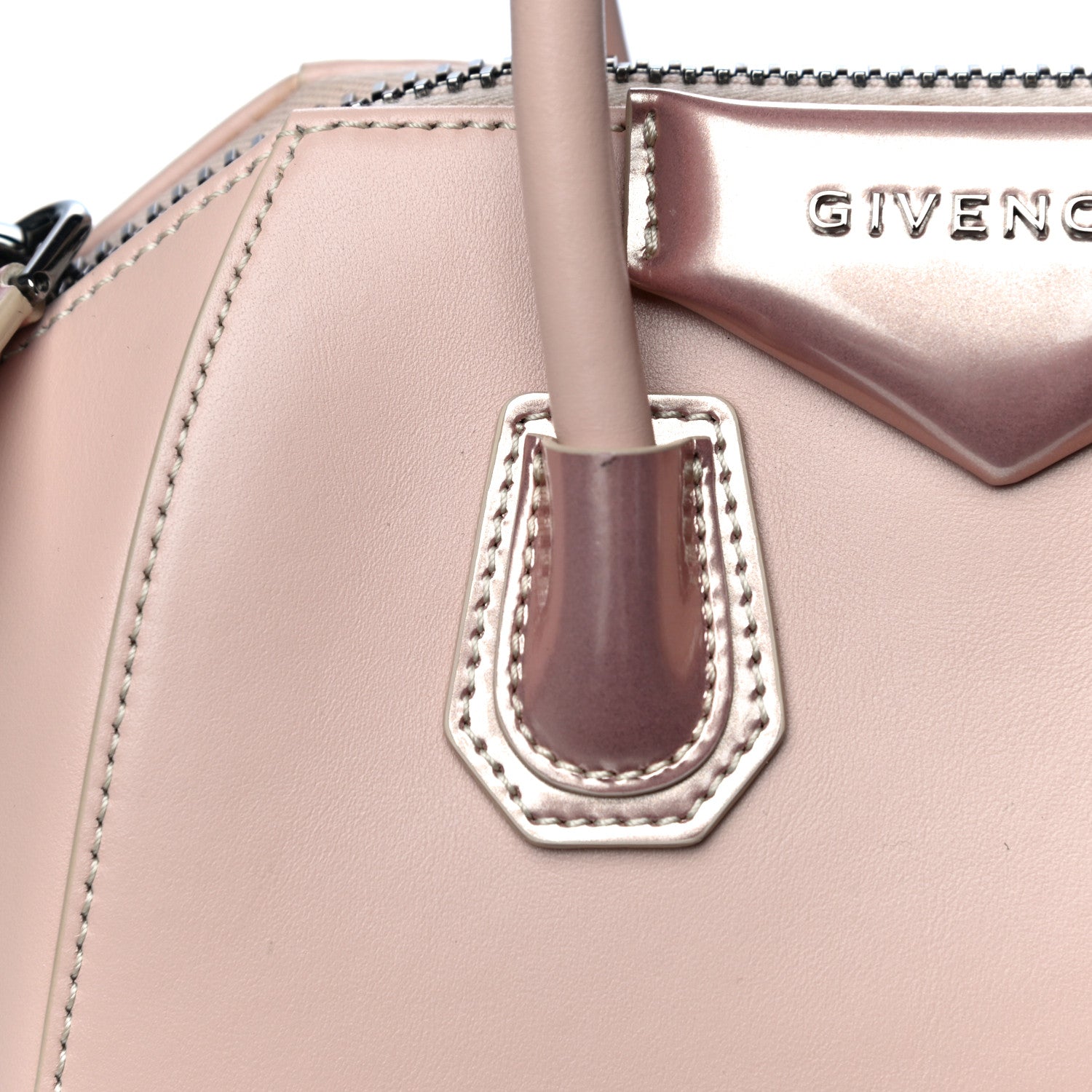 Givenchy Metallic Calfskin Mini Antigona Light Pink 16 of 19