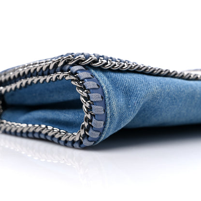 Stella McCartney Eco Denim Embroidered Zigarette Falabella Crossbody Blue 7 of 9