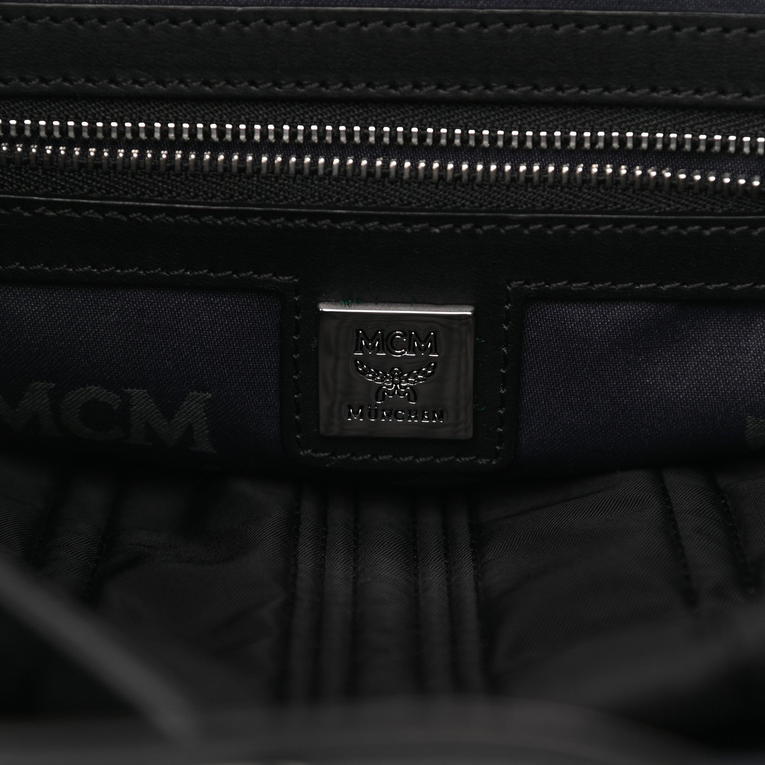 MCM Visetos Two-Pocket Backpack Blue 6 of 9