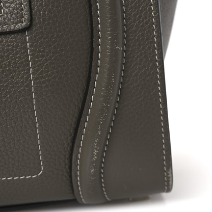 Celine Drummed Calfskin Micro Luggage Souris 13 of 14
