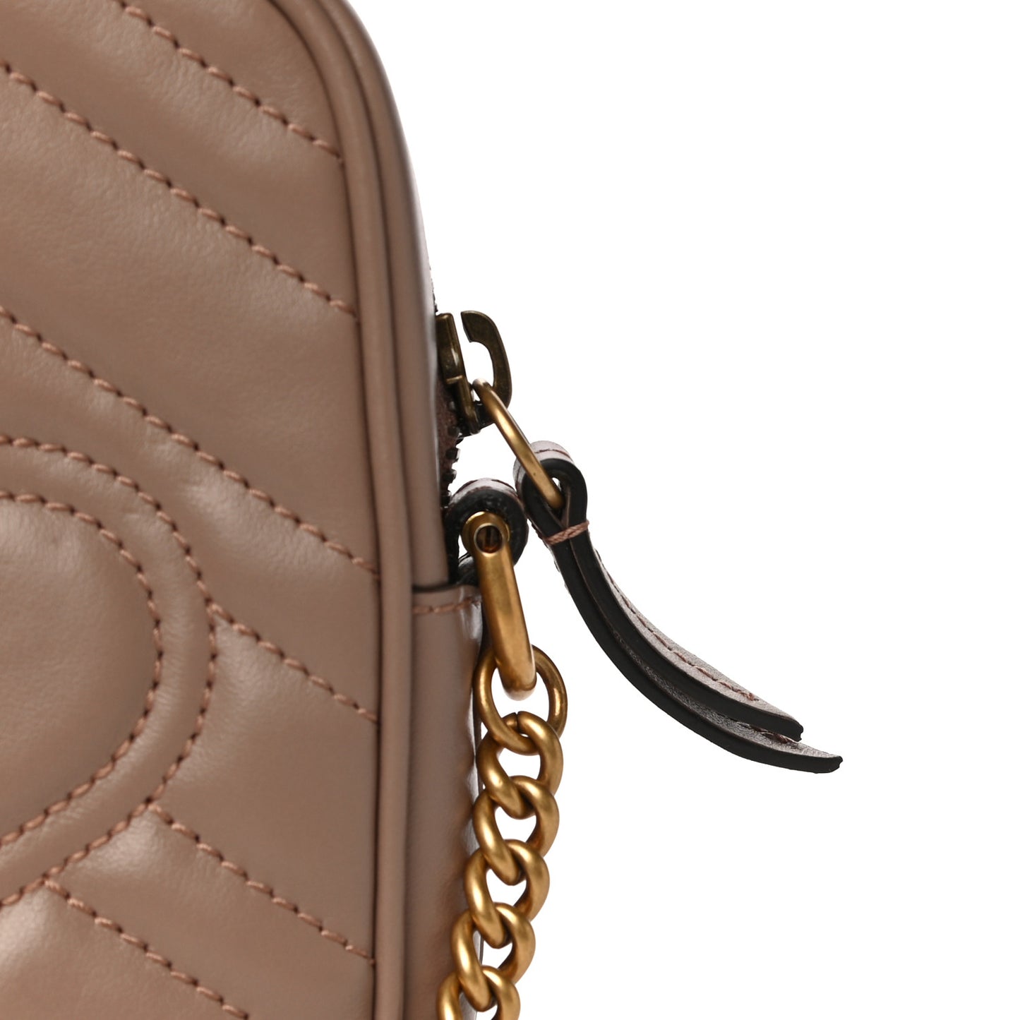 Calfskin Matelasse Mini GG Marmont Crossbody Bag Porcelain Rose