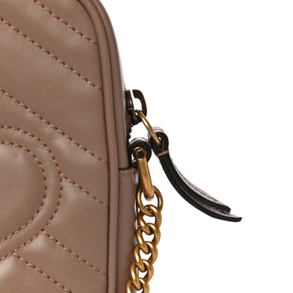 Gucci Calfskin Matelasse Mini GG Marmont Crossbody Bag Porcelain Rose 10 of 10