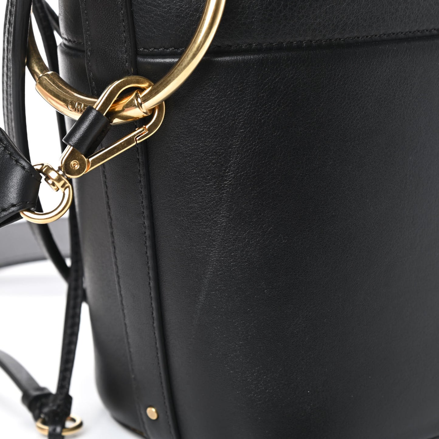 Smooth Calfskin Small Roy Bucket Bag Black