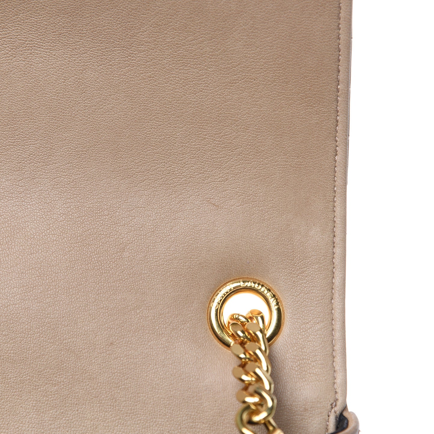 Lambskin Matelasse Chevron Monogram Medium Sulpice Bag Beige