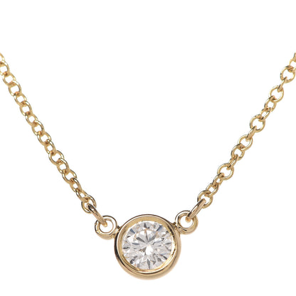 Tiffany 18K Yellow Gold Diamond .14ct Elsa Peretti Diamonds by the Yard Pendant Necklace 4 of 6