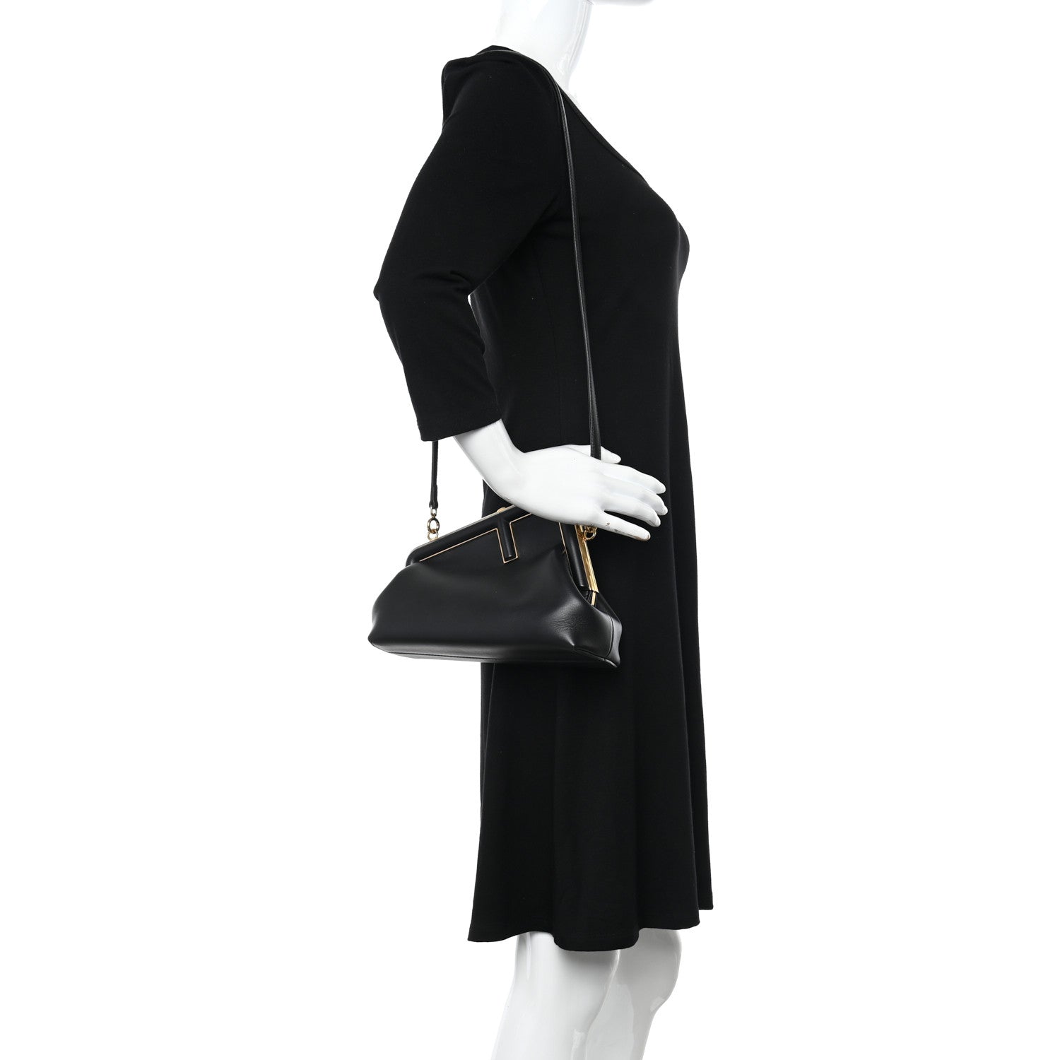 Fendi Shiny Nappa Small Fendi First Black 2 of 10