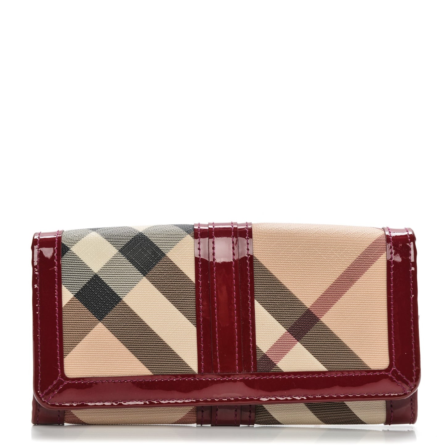 Supernova Check Penrose Continental Wallet Berry