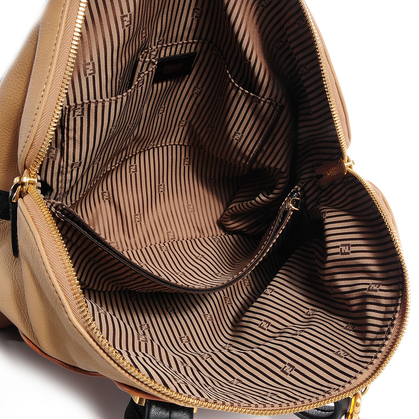 Calfskin Large Chameleon Tote Cognac Camel Black