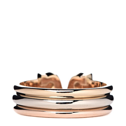 Cartier 18K Pink Yellow White Gold Diamond C De Ring 54 6.75 3 of 4