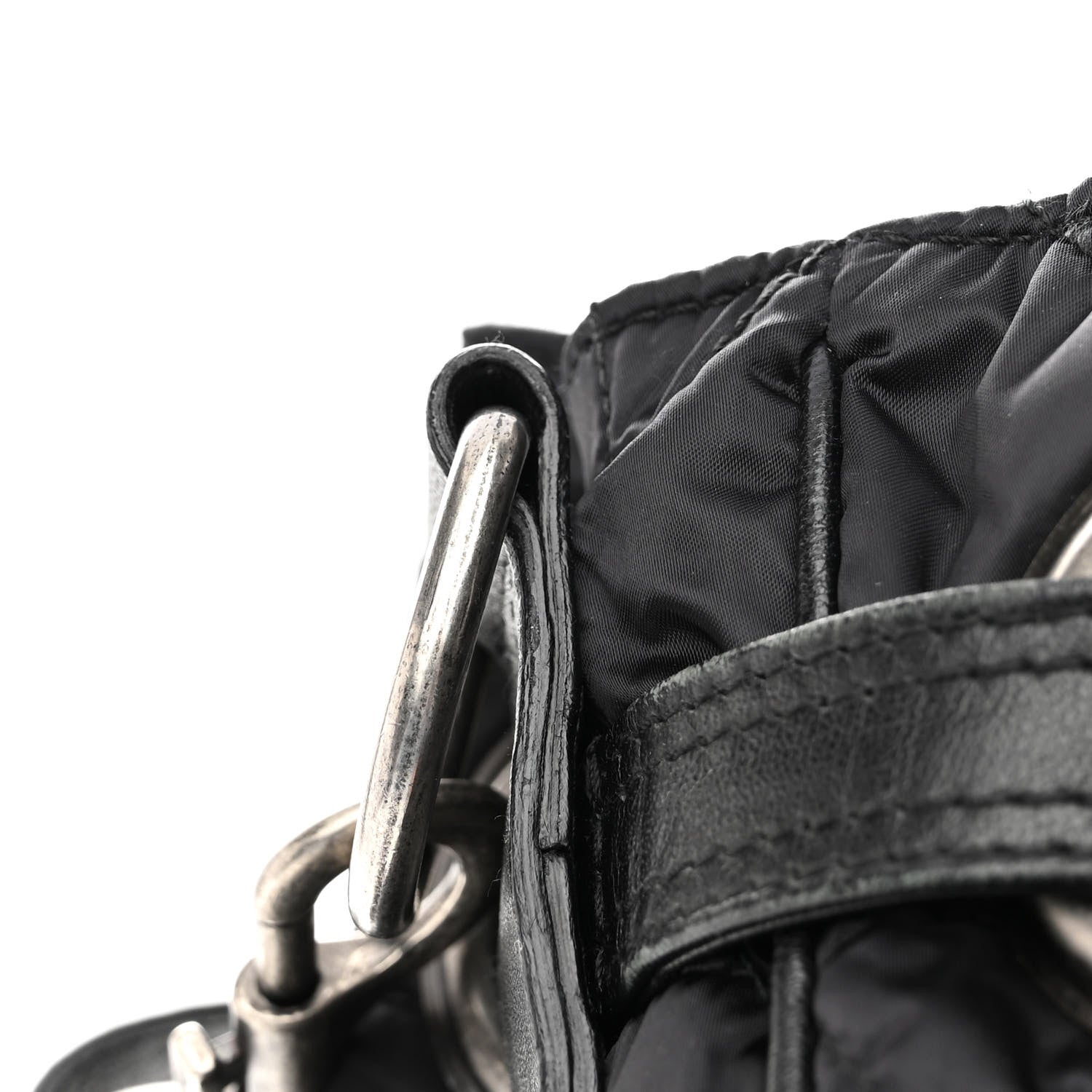 Christian Dior Nylon Cannage Drawstring Bag Black 11 of 11