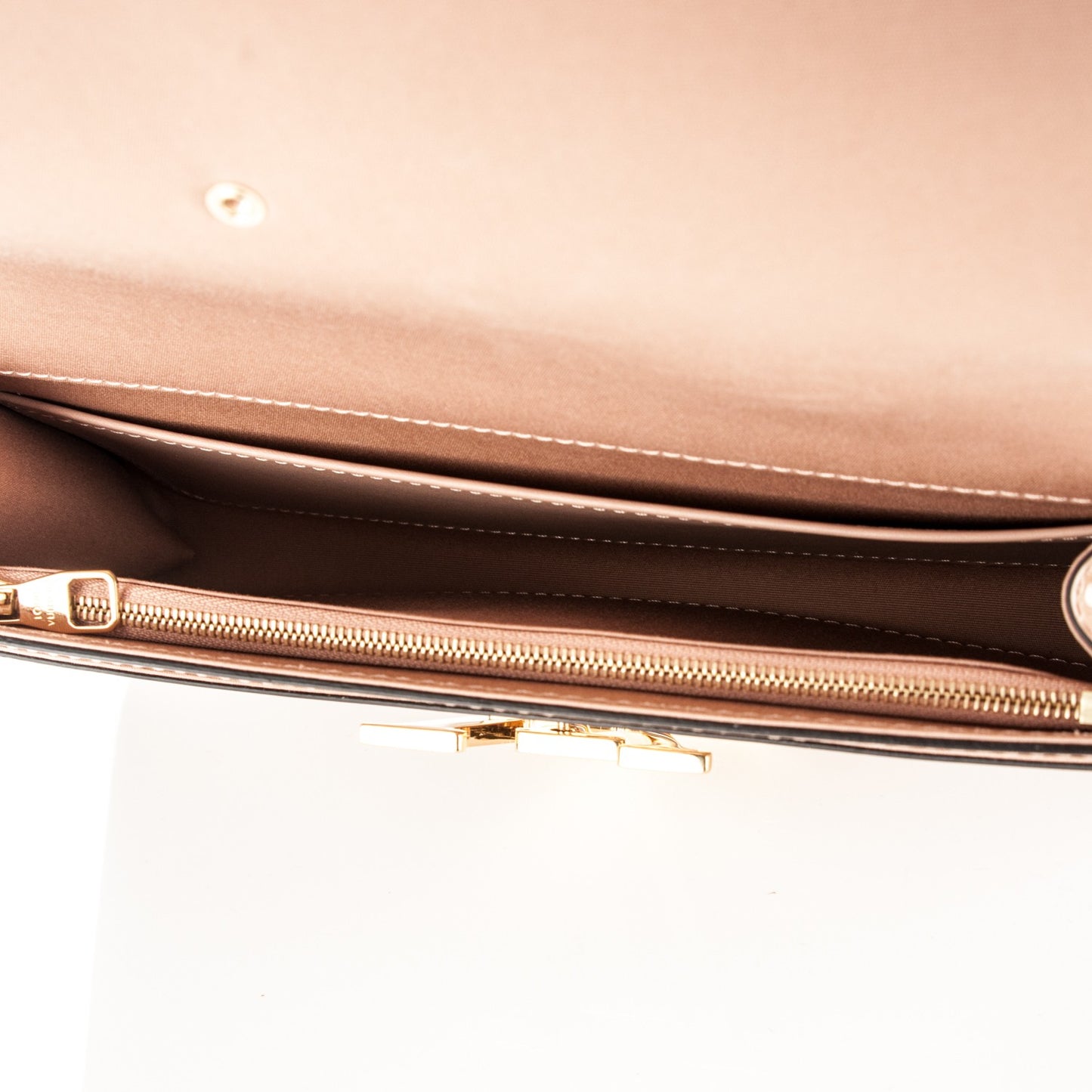 Patent Louise Clutch Nude