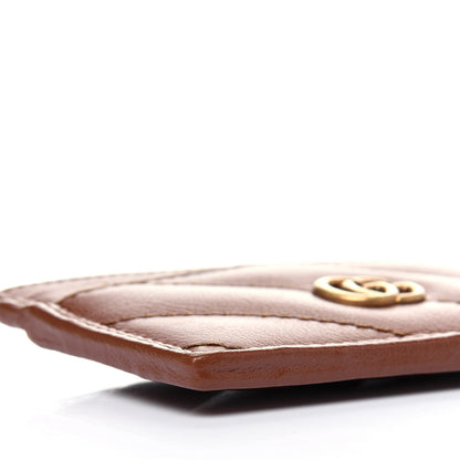 Gucci Azalea Calfskin Matelasse Diagonal GG Marmont Card Holder Cuir 7 of 10