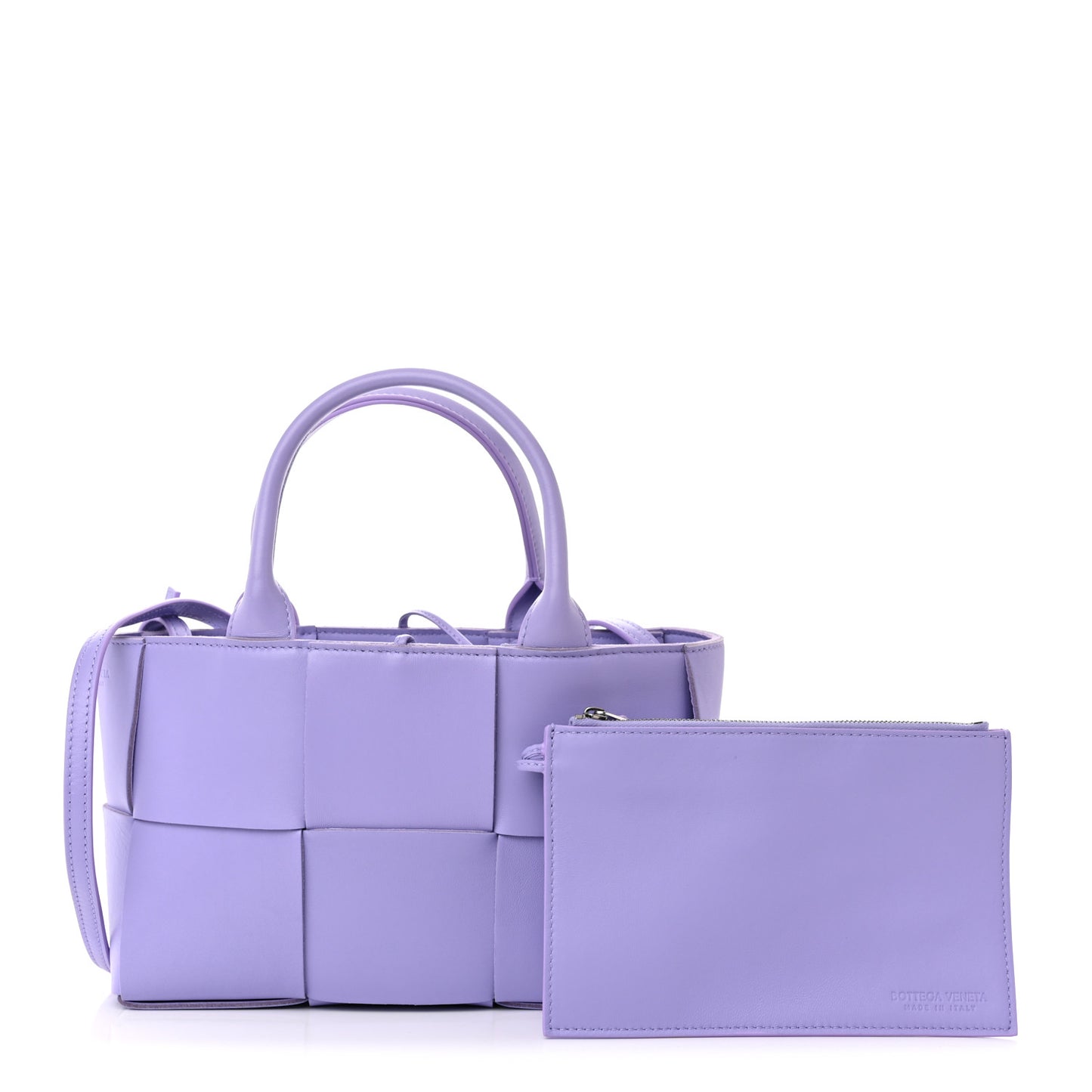 Nappa Maxi Intreccio Mini Arco Tote Wisteria