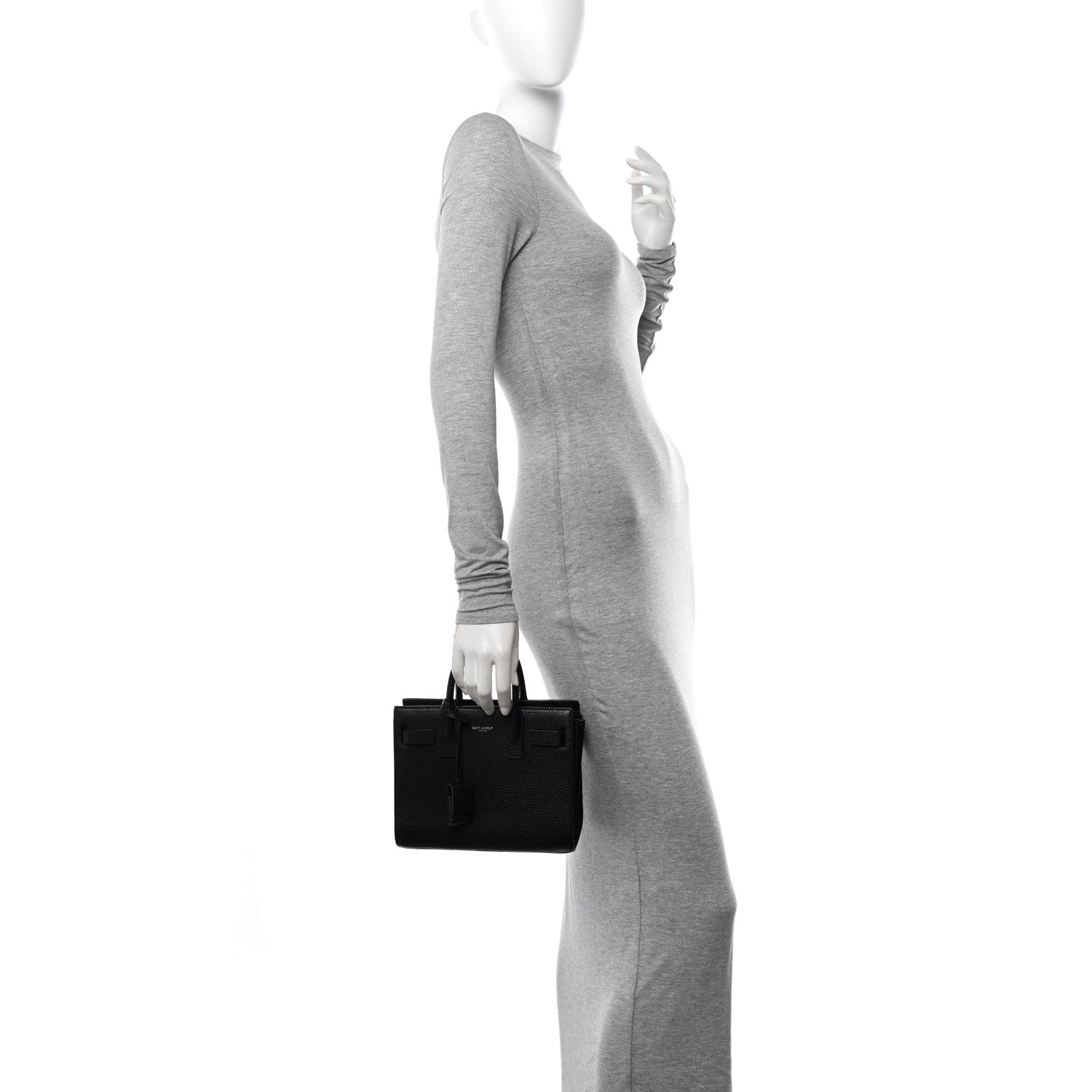 Saint Laurent Grained Calfskin Nano Sac De Jour Black 2 of 10