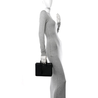 Saint Laurent Grained Calfskin Nano Sac De Jour Black 2 of 10