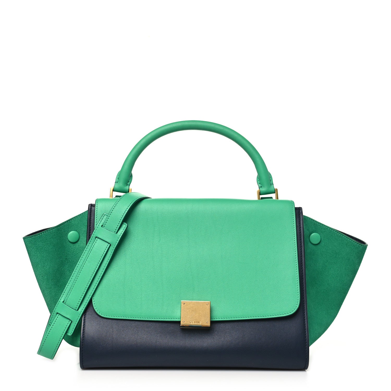 Celine Smooth Calfskin Suede Trapeze Palm 1 of 9