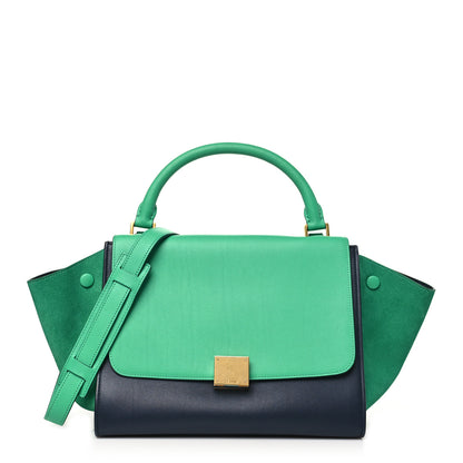 Celine Smooth Calfskin Suede Trapeze Palm 1 of 9