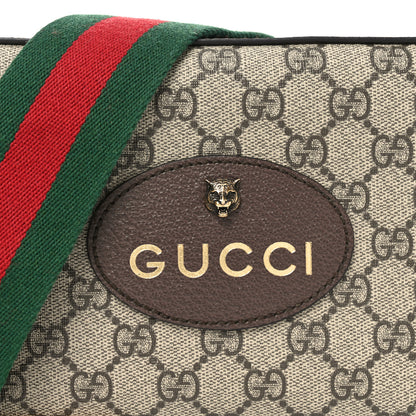 Gucci GG Supreme Monogram Web Neo Vintage Shoulder Bag Beige New Acero Crop 8 of 11