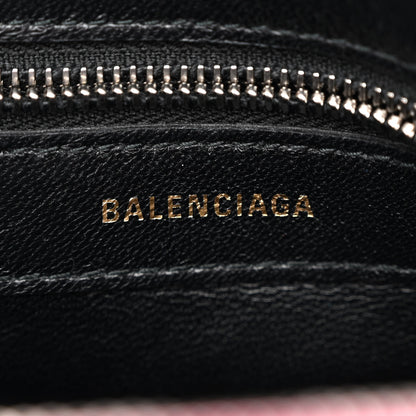 Balenciaga Signature Grained Calfskin Logo XXS Ville Top Handle Bag Rose Bubblegum Black 7 of 10