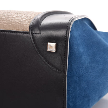Celine Bullhide Calfskin Suede Mini Tri-Color Luggage Beige 16 of 17