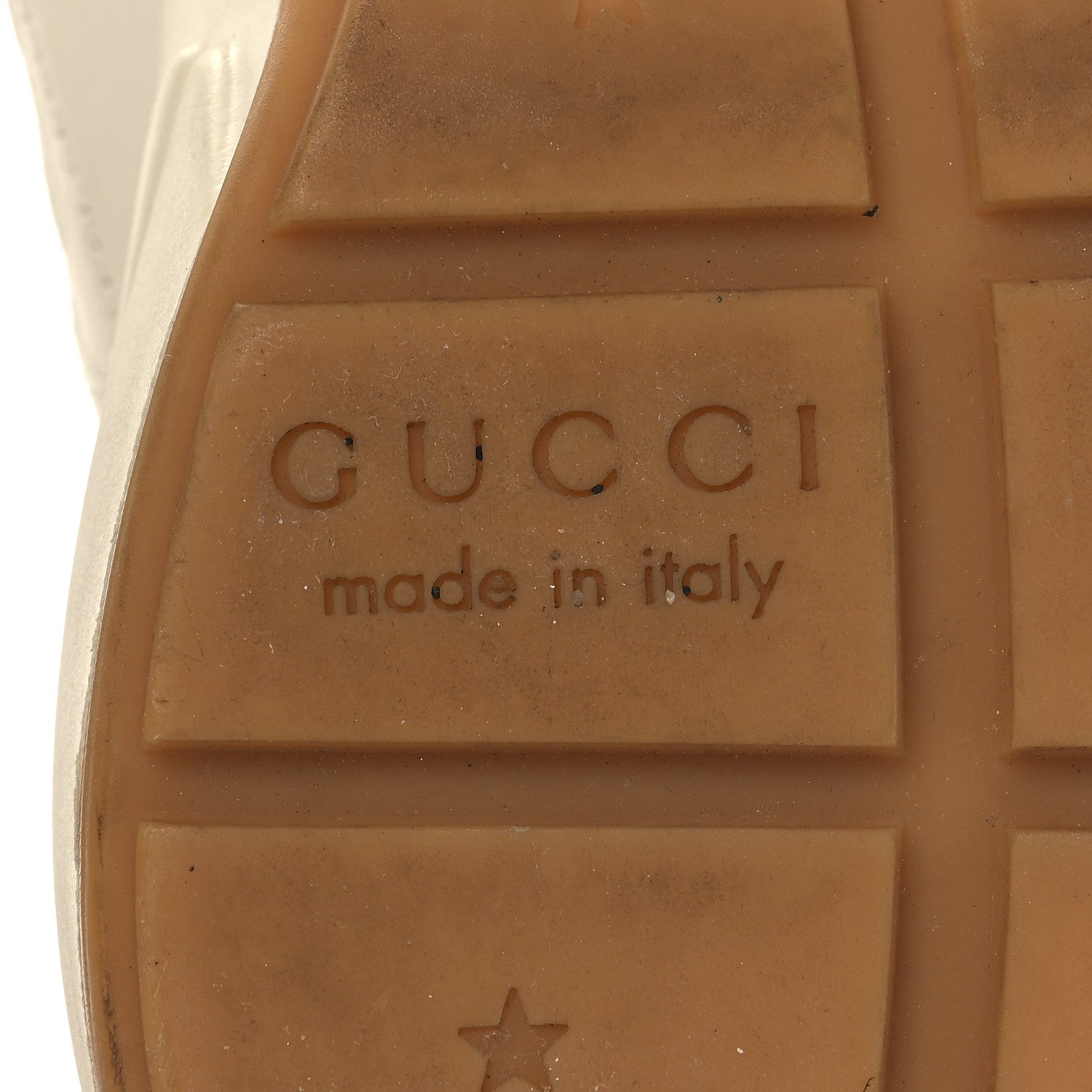 Gucci Calfskin Glitter Game Logo Womens Rhyton Sneakers 38.5 Mystic White 8 of 10