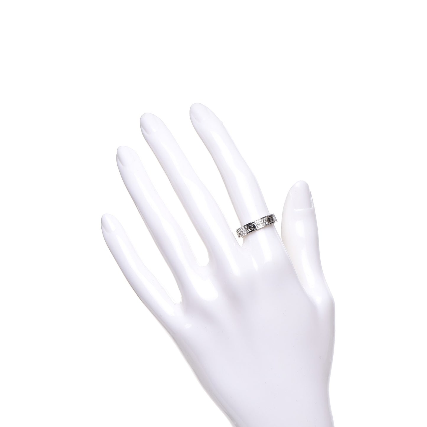18K White Gold Diamond Icon Stardust Ring 52 6