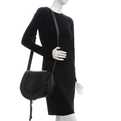Chloe Calfskin Medium Marcie Round Crossbody Bag Black 2 of 11