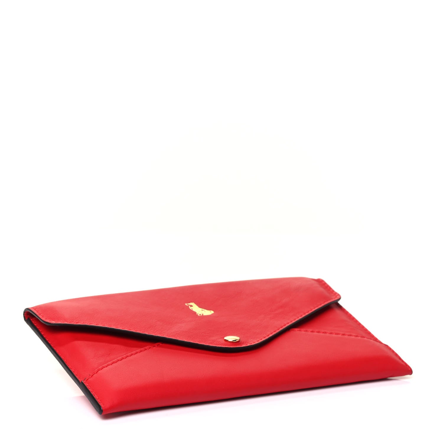 Louis Vuitton Veau Cachemire Chinese New Year Dog Envelope Pouch Red 4 of 5
