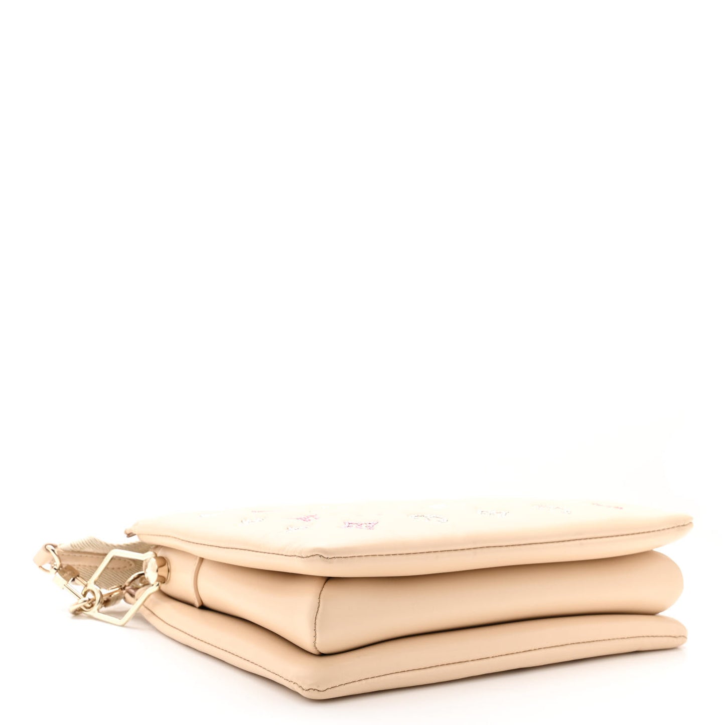 Lambskin Swarovski Crystal Embossed Monogram Coussin PM Nude