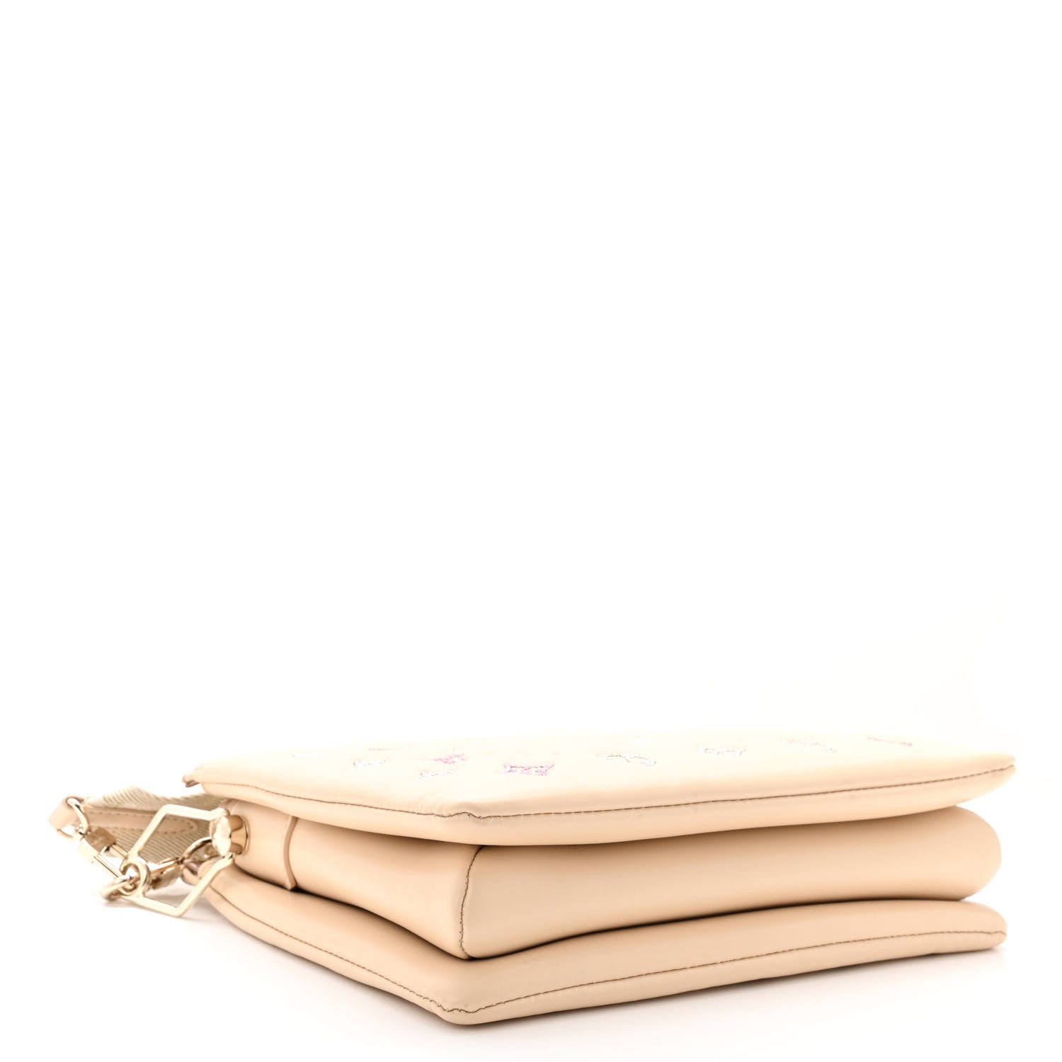 Louis Vuitton Lambskin Swarovski Crystal Embossed Monogram Coussin PM Nude 4 of 9