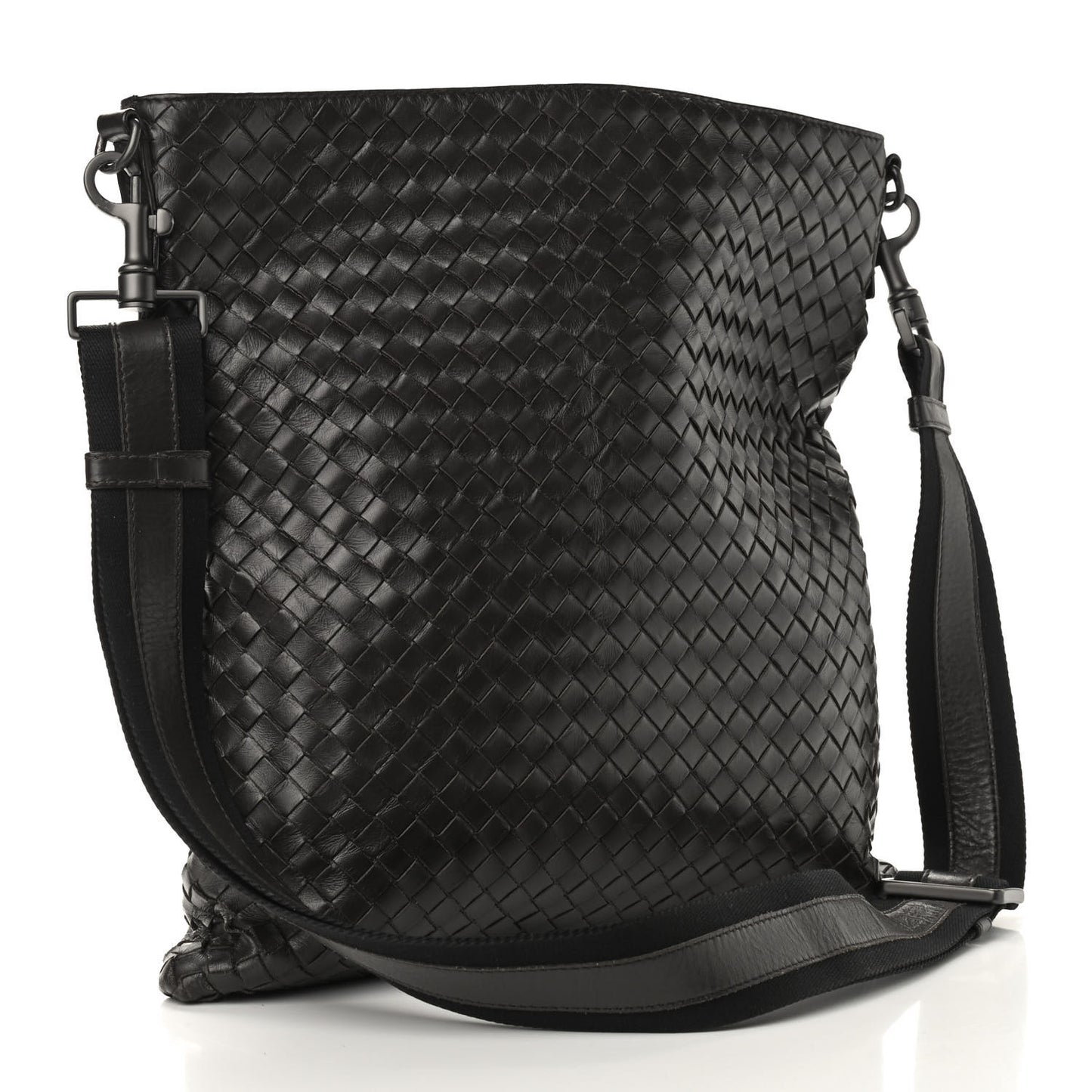 Nappa Intrecciato VN Crossbody Messenger Bag Ebano