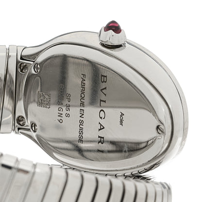 Bulgari Stainless Steel Diamond Bezel 35mm Serpenti Tubogas Quartz Watch Black 4 of 4