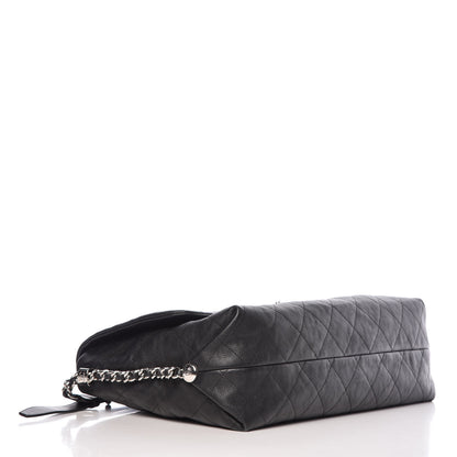 Chanel Grained Calfskin Stitched Medium Braided With Style Flap Black 4 of 10