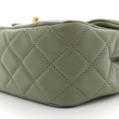 Chanel Lambskin Quilted Mini Pearl Crush Flap Green 10 of 11