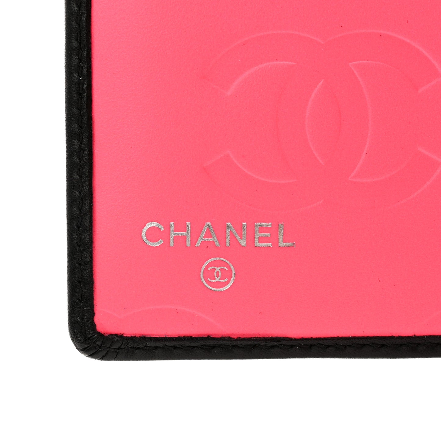 Calfskin Quilted Cambon Yen Wallet Black