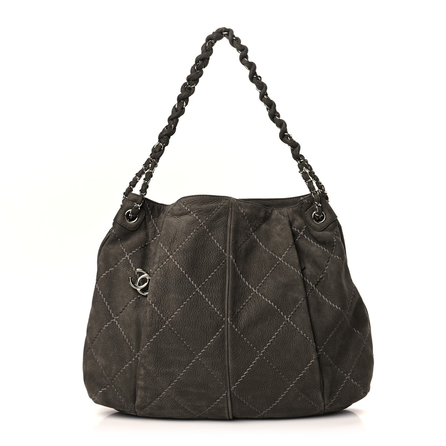 Suede Ultimate Stitch Hobo Grey