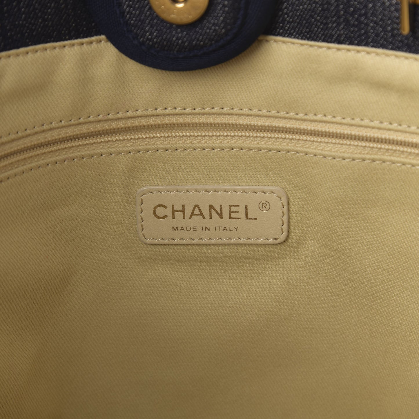 Denim Small Deauville Tote Dark Blue