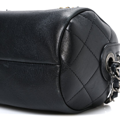 Chanel Calfskin Chain 20s Signature Bowling Bag Black 10 of 10