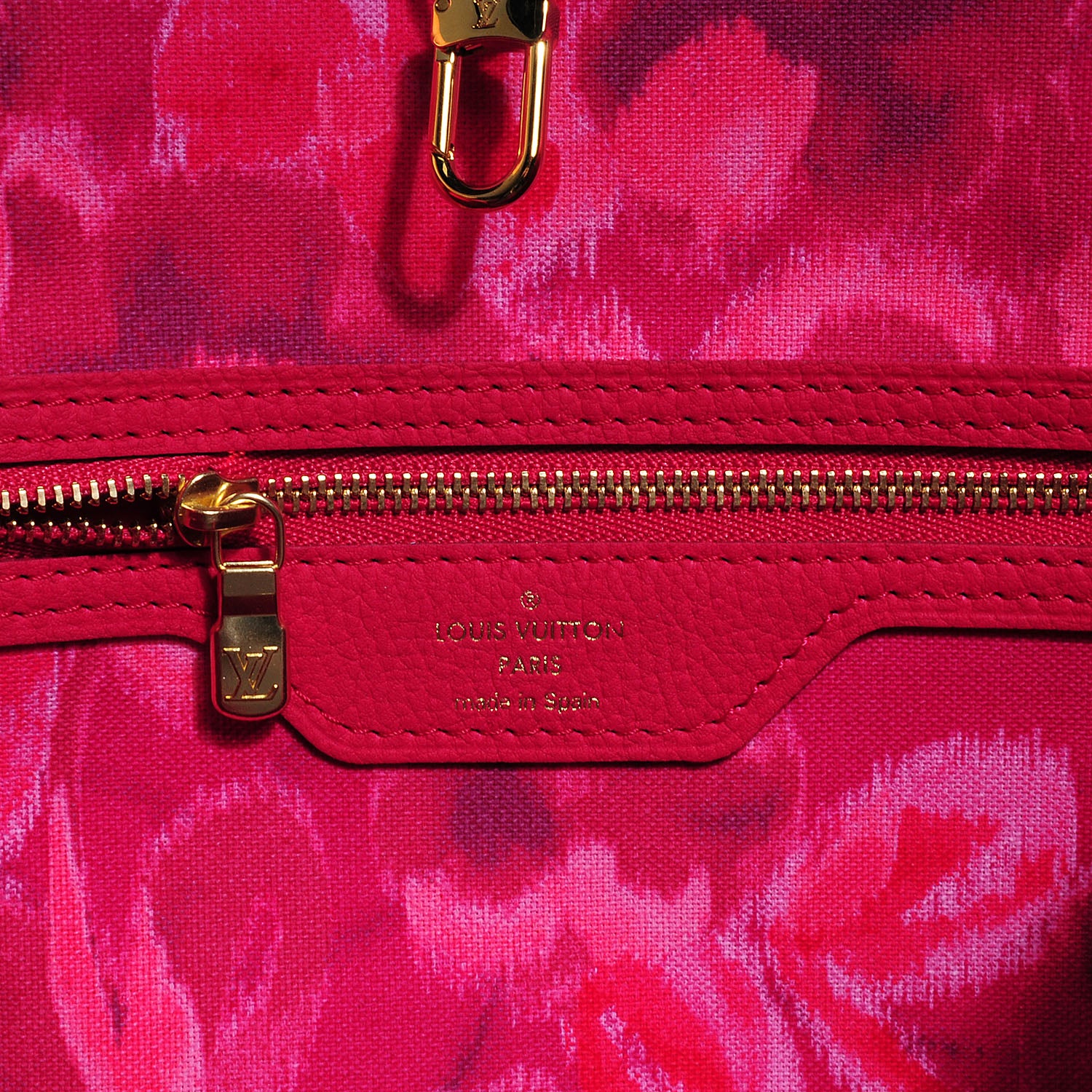 Louis Vuitton Monogram Ikat Neverfull MM Rose Indien 7 of 8