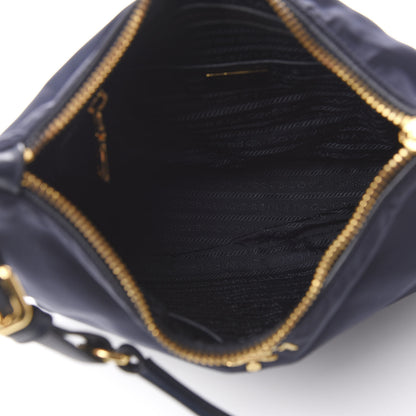 Prada Tessuto Nylon Saffiano Hobo Baltico 6 of 12