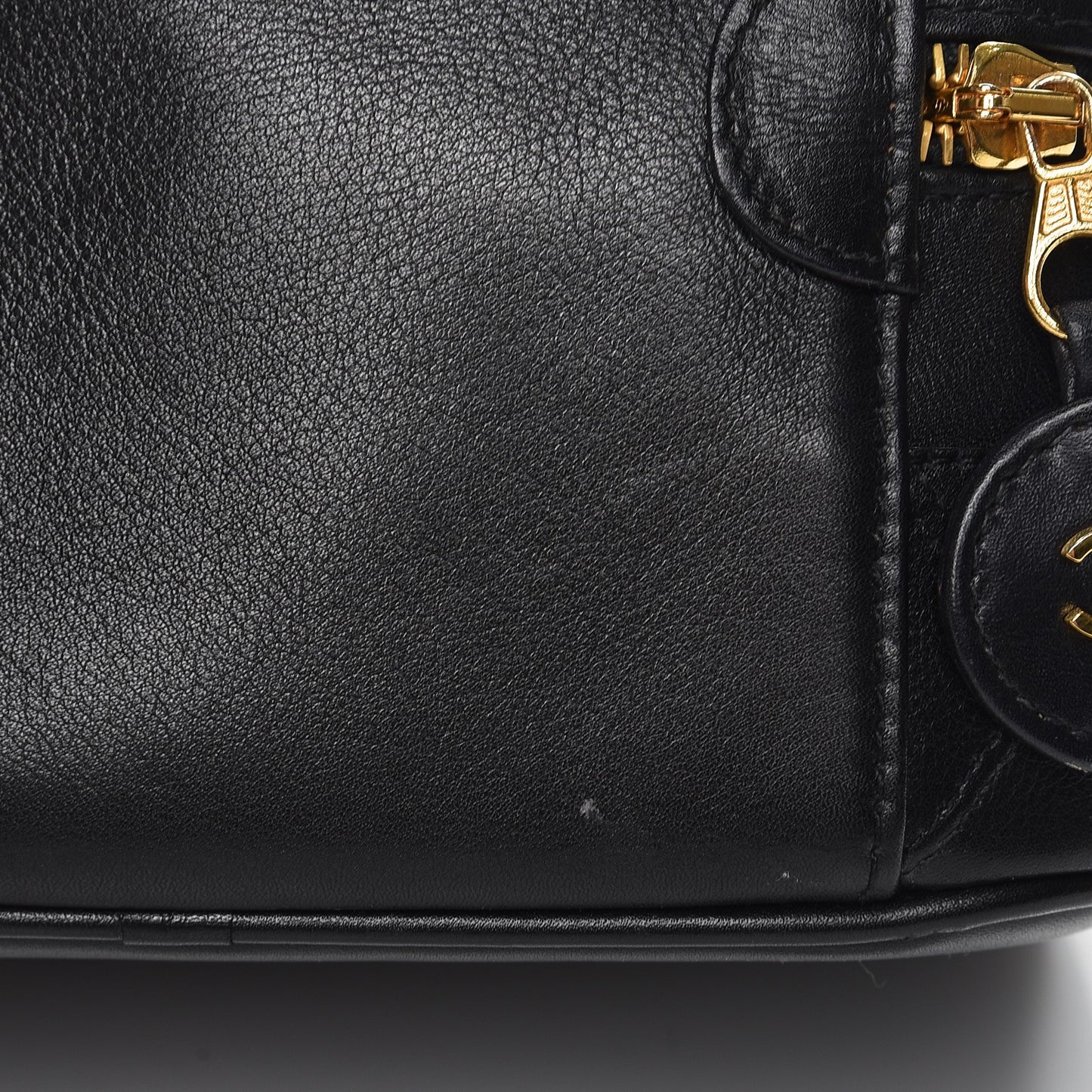 Lambskin Vanity Cosmetic Case Black