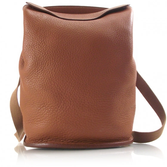 Hermes Clemence Leather Backpack Bag Tote Unisex Camel 1 of 9